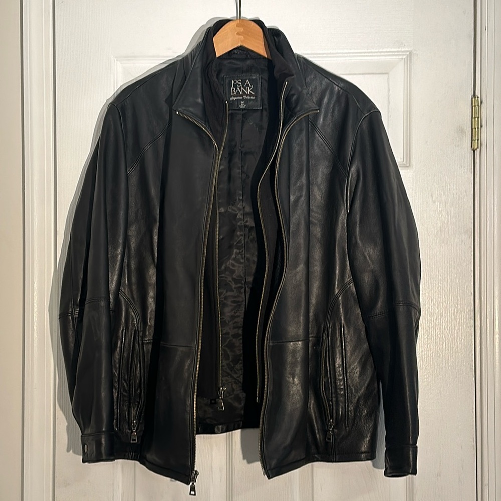 Jos. A. Bank Black Leather Jacket